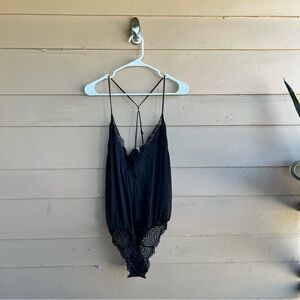 Intimately by Free People Black Lace Bodysuit Size M